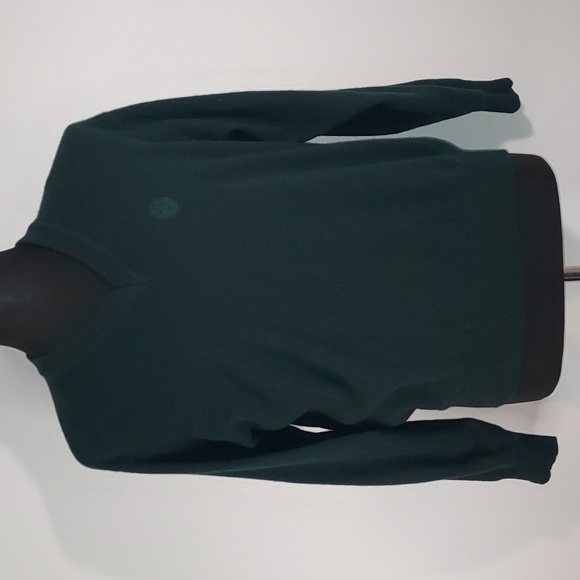 Vintage Wm H Leishman Dark Hunter Green 100% Lambs Wool V-Neck Sweater Size XL - Picture 1 of 9